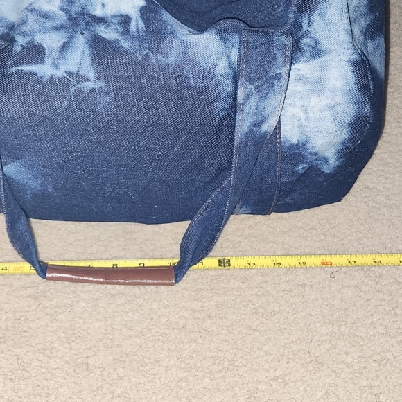 VINTAGE GUESS JEAN MANUFACTURER TIE DYE REVERSE WEAVE DUFFLE BAG 17" WIDE - Picture 11 of 16